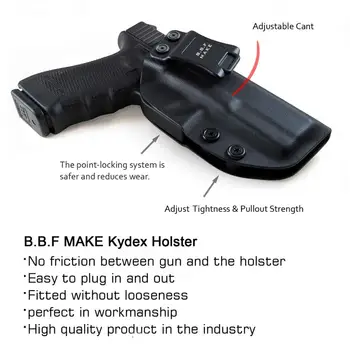 B. B. F, Da IWB Taktično KYDEX Pištolo Tok Ustreza: Glock 17 22 31 Znotraj Skriti Nosijo Pas Pistola Pasom Dodatki