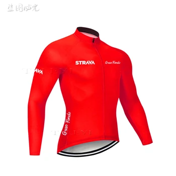 STRAVA Long sleeve Jersey Kolo Majica Moški jesenski Kolesarski Dres Ciclismo Bicicleta Maillot Ciclismo Dihanje Kolo oblačila