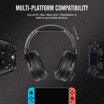NUBWO N15 3,5 mm Gaming Slušalke Glasbo, Slušalke Stereo Nad Uho Žične Slušalke Z Mikrofonom Za PC PS4 Skype Xbox En Igralec