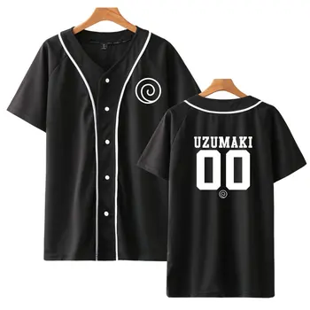 Novo Prodaje Baseball Suknjič Naruto Akatsuki Kostum Anime Baseball Tee majica Kratek Rokav, Majica Ulične Uchiha Itachi