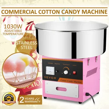 Čisto Nov Komercialno Električni Cotton Candy Pralni Nitka Maker Roza