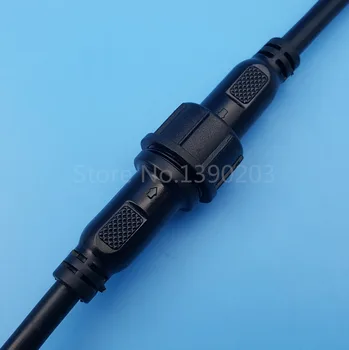 5Pairs 3Pin Black 18AWG/0.75 mm Vodoodporno IP65 Žice Kabel Priključek OD 6 mm Za LED Trakovi