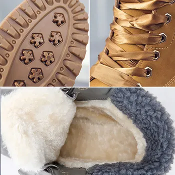 Ženske škornji 2020 vroče modne zimske čevlje ženske škornji krog toe ženski toplo plus žamet pozimi sneg škornji ženske čevlje