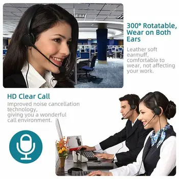103U USB, Slušalke Binaural Žične Slušalke Stereo USB šumov Mikrofona in Slušalke klicni Center Office /Promet Slušalke
