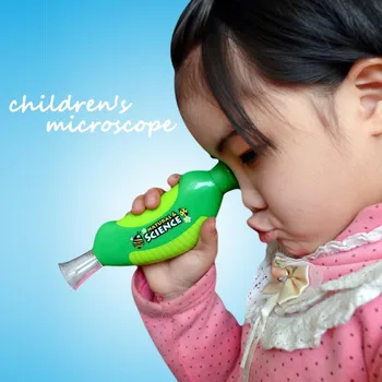 Otrok Ročni Mikroskop 80X Prenosni Povečevalno Steklo za Primarno Študent naravoslovno Raziskovanje Otroci Igrače