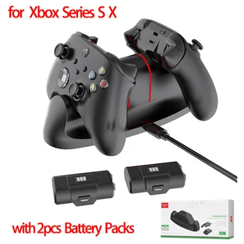 Hiter Polnilec Za XBOX EN/Xbox Serije S X Gamepad Krmilnika za Polnjenje Dock + 2pcs Akumulatorska Baterija Za XBOX