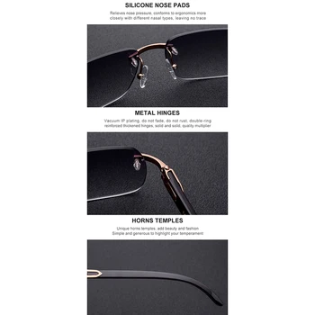 Buffalo Rog Očal Okvir Ženske Novi Kvadrat Rimless Visoke Kakovosti Kvadratnih moška sončna Očala Luksuzni Očala Očala