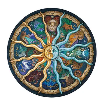 Okrogla Puzzle sestavljanke 1000 Kos Za Odrasle - Nebesno Horoskop Puzzle - DIY Constellation Krožne Sestavljanke, Uganke z vse Kul In Izziv