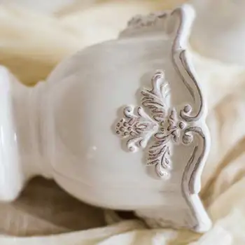 Evropski Klasični Keramike Vaza Cvetlični lonček francoski Letnik Belega Porcelana Si Planter Vrt Dekor Širokim ustjem Vaza Dekoracijo