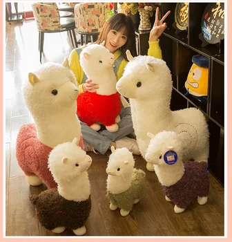 28-80 cm alpake plišastih igrač lutka, lutka lepe ovce obliki Plišaste igrače Družino dekoracija lutka mehko plišastih igrač za otroke darila