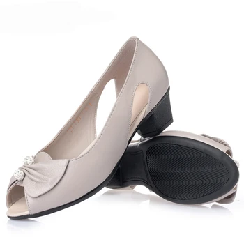 BEYARNE Pravega Usnja, ženska, čevlji, sandale. metulj-vozel & crystal ,nizko peto in udobno, modno elegantna preprostost
