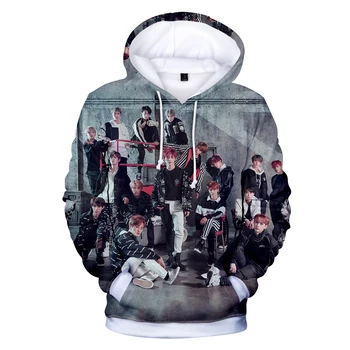 Kpop NCT 127 hoodies Ženske Moški Harajuku Hip Hop 3d hoodie majica Team Države Tiskanja Jakno plašč Ulične oblačila