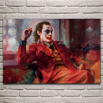 Joker nasmeh razpoloženje fantasy art dnevna soba dekor doma wall art dekor les, okvir tkanine plakat