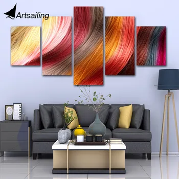 ArtSailing 5 plošči platno slikarstvo Pisane lase sodobne HD doma dekor stenskih slikah, za dnevno sobo, tiskanje in Plakat umetnine