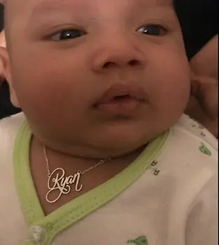 Collier Femme 2019 po Meri Baby Toddler Otrok Ime Ogrlice Osebno ID Nakit iz Nerjavečega Jekla Majhne tovarniška ploščica Ogrlica BFF