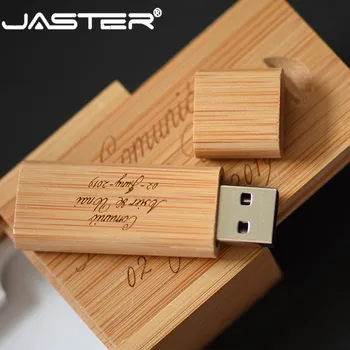 JASTER (prosto po meri logo) lesene bambusa + oknu pomnilniški ključek USB 2.0 pendrive 4GB 8GB 16GB 32GB 64GB fotografija, poročna darila