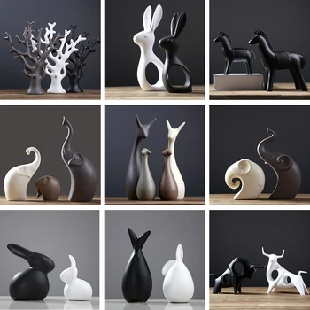 Evropa Keramike Slon Figurice Živali Okraski Obrti Miniature Darila za Dom Poročno Dekoracijo Obrti