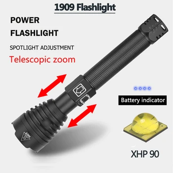 Litwod Z90 XHP90 Svetilka power led svetilka močna Taktično Flash light svetilka Za Kampiranje, Lov 26650/18650 baterije