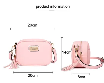 Nov slog messenger bag ženska moda tassel kvadratek vrečko enostavno zahodni slog mobilni telefon vrečko