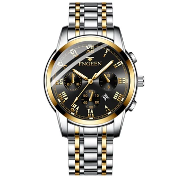 Reloj Hombre 2020 Luksuzne blagovne Znamke v Novo Črnega Jekla Nepremočljiva Zapestne Ure za Moške Ure Znanih Poslovnih Quartz uro Moški Gledajo Človek