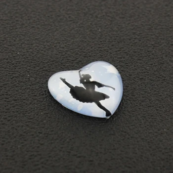 TAFREE Lovely Baby Sova Ptic v slikah, 25 mm, DIY Chrysoprase Stekla Srce Oblika Nakit Za obeske Ogrlico, Obesek