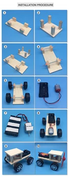 Les Avto, Stavbe za Vgradnjo DIY Plovila, Vozila Komplet 3D Sestavljanje Lesenih Avto Ustvarjalne Izobraževalnimi Znanost Eksperiment Igrača Darilo