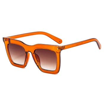 TAKO&EI Retro Kvadratnih sončna Očala Ženske blagovne Znamke, Modni Oblikovalec Leopard Gradient Očala Odtenki UV400 Moških Ravno Vrh Očala za Sonce