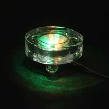 LED Light-up Crystal Light Stojalo Krog Zaslon Znanja Držalo za Obrt Stekla Umetnosti z EU Vtič (Pisane Luči)