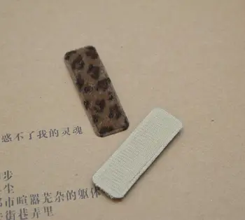 40pcs/veliko 5.5 cm Leopard tiskanja mink Lase Posnetek Kritje Oblazinjeni Appliques DIY ročno Otrok, Pribor za Lase