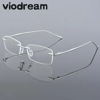 Viodream Rimless Očala Okvirji Super Lahka Poslovnih Čistega Titana Eyeglass Očal Okvir Optičnih Očal Okvir Oculos De Grau