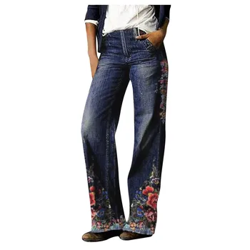 Ženska Jeans H03901 dame moda tisk jeans, Moda, Natisnjeni Kavbojke Priložnostne Dolge Hlače Женские штаны