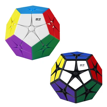 QiYi 2x2 Megaminxes Magic Cube 12 obrazi Dodecahedron Puzzle Cubo nalepke Magico izobraževalne otroci Igrače Hitrost Kocka za Otroke