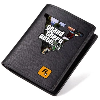 Nova Moda Grand Theft Auto Moških PU Usnje Denarnice Visoke Kakovosti GTA Torbica Za Fante Denarja, ki Igra Posnetek