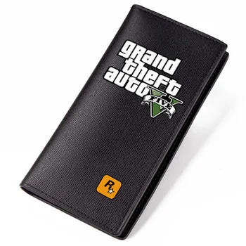 Nova Moda Grand Theft Auto Moških PU Usnje Denarnice Visoke Kakovosti GTA Torbica Za Fante Denarja, ki Igra Posnetek