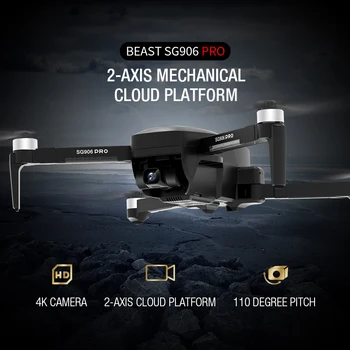 SG906 PRO 2 RC Brnenje s 4K Fotoaparat Poklicno GPS 5G WIFI 3-Osni Gimbal FPV 1.2 KM Quadcopter 50X Povečavo Brushless RC Dron