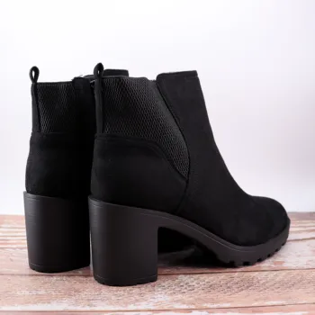 Hemera Studios osnovne gleženj škornji Ženske 2020 lahke udobno zip gor Čevlji nove ženske s peto v črni barvi