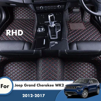 RHD Avto predpražnike Za Jeep Grand Cherokee WK2 2017 2016 2013 2012 Preproge po Meri Styling Auto Dodatki Notranjost