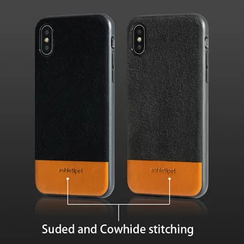 Pravega Usnja primeru Telefon Za iPhone X XR 7 8 Plus 12 PRO hrbtni pokrovček Cowhide Antilop Stitch poslovanje Primeru za iphone 11 pro max