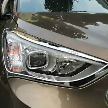 Za Hyundai Santa Fe ix45 2013 Chrome ABS Žarometov Lučka za Odtenek Prednji Luči Lučka za Kritje Auto Avto Glavo Svetilka Dihalne Zajema