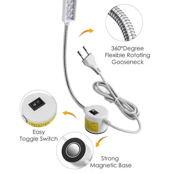 Industrijska Razsvetljava Šivalni Stroj LED Luči Večnamensko Fleksibilno Delo Lučka Magnetni Šivanje Lahkih Za Vrtanje Pritisnite Stružnica