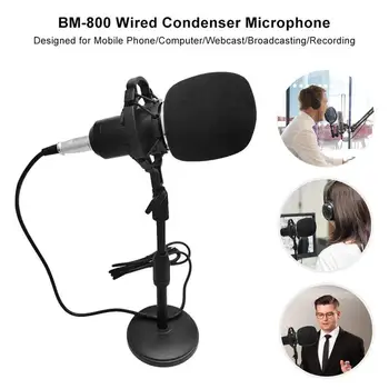 Studio Snemanje Žično Kondenzatorskega Mikrofona Nastavite Podcast Kaorake Mikrofonski Komplet Strokovno USB Namizni Računalnik Mikrofon
