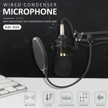 Studio Snemanje Žično Kondenzatorskega Mikrofona Nastavite Podcast Kaorake Mikrofonski Komplet Strokovno USB Namizni Računalnik Mikrofon