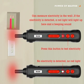 Električni Električni Izvijač z LED Luči USB Polnilne Močno Žilavost Prenosni Ročni Električni Izvijač