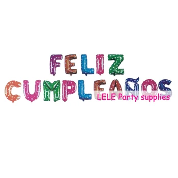 Globos 15Pcs španski srečen rojstni dan baloni folija balon za obletnico otrok'sbirthday okraski Feliz Cumpleanos Baloni