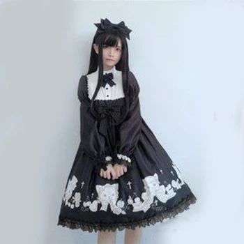 Prilagojene Potiskane Ljubka Lolita Obleko Cosplay Kostum Halloween Kostume Stranka Japonske Cosplay Kostume JSK