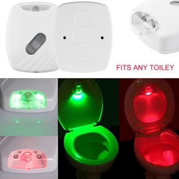 LED Osvetlitev Wc Night Light Osvetlitev Za Toaletno Posodo Nepremočljiva, Kopalnica, Wc Sedež Osvetlitev Gibanje Aktivira Senzor Lučka