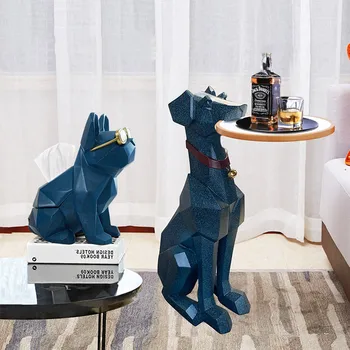[HHT] Nordijska Luč Luksuzni Tabela Tla Dekoracijo Doberman Psa, Dnevna Soba, TV Omara Kavč Kotu Doma Dekor Geometrijske Živali