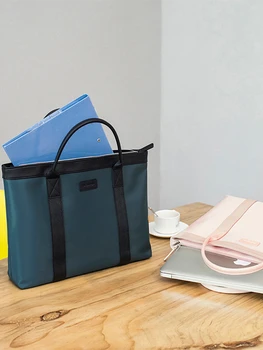 Prenosne datoteke vrečko A4 ženske torba nepremočljiva aktovko moški ženske torbici poslovnih urad srečanje vrečko informacije računalnik torba