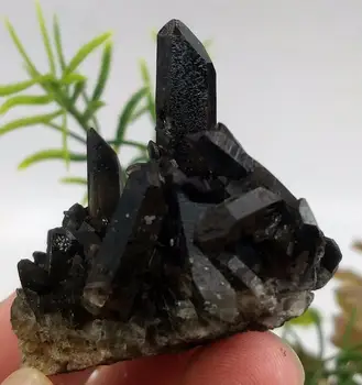 Naravno Lepa Črna Quartz Crystal Grozdov Mineralnih Vzorcu Redki