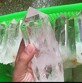 Veliki Brazilski naravni kremen kristalno beli kristalni grobo enem koncu čarobno palico, 1000g